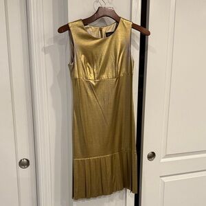 CHANEL Gold Midi Dress